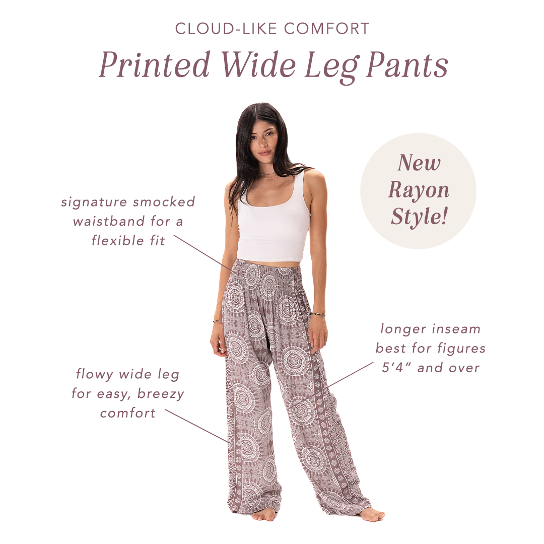 Nosara Rayon Wide Leg Pants