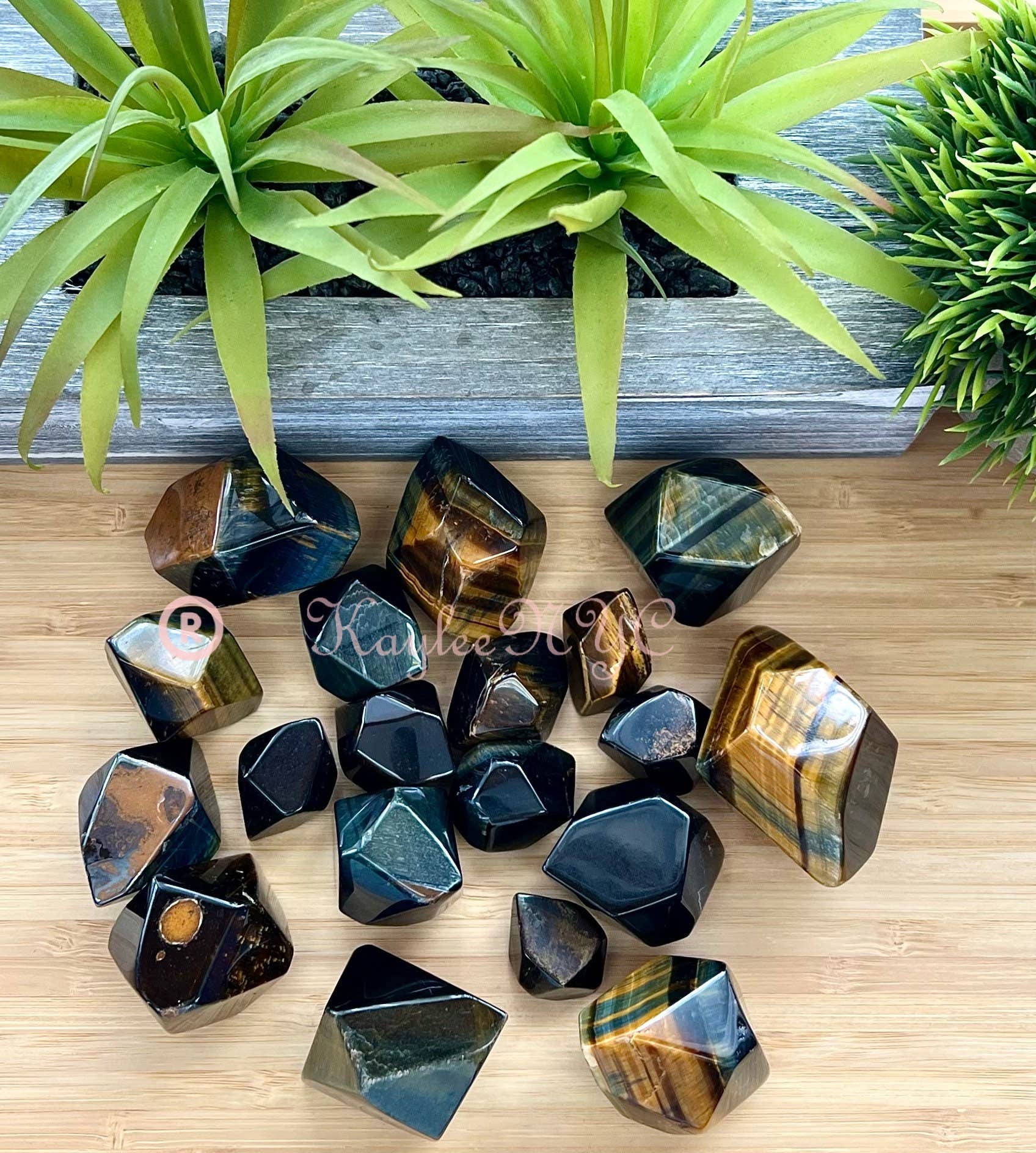 Natural Tiger Eye Crystal, Polished Freeform for Healing