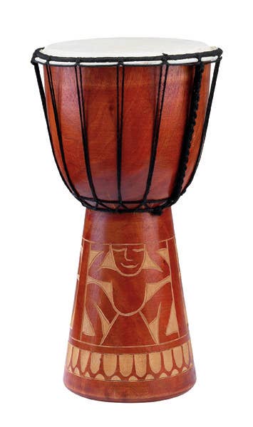 Djembe Carved Mahogany Ceremonial Drum