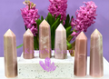 Pink Opal Obelisk Tower Crystal Point