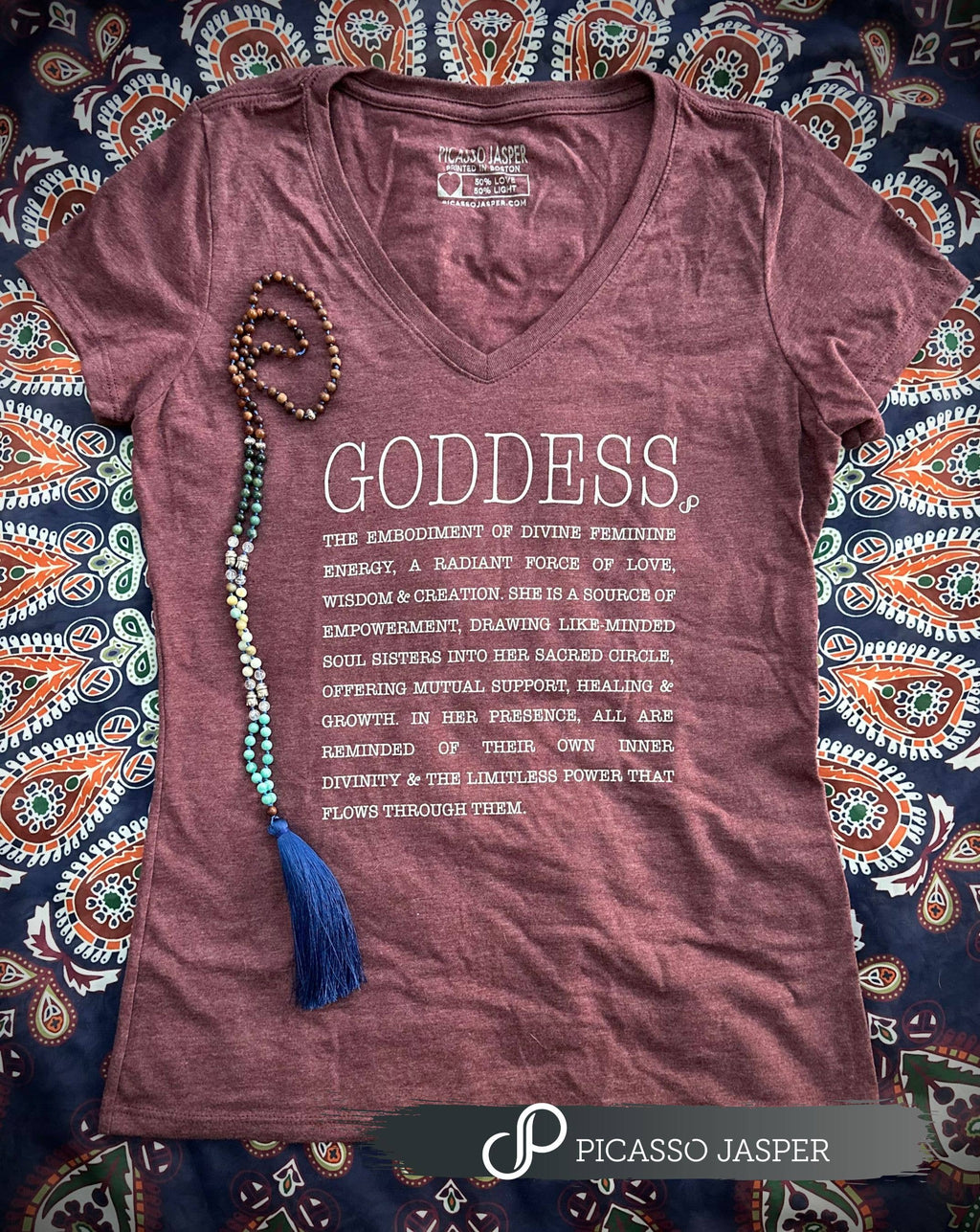 Pink Goddess Tee: V-Neck Shirt