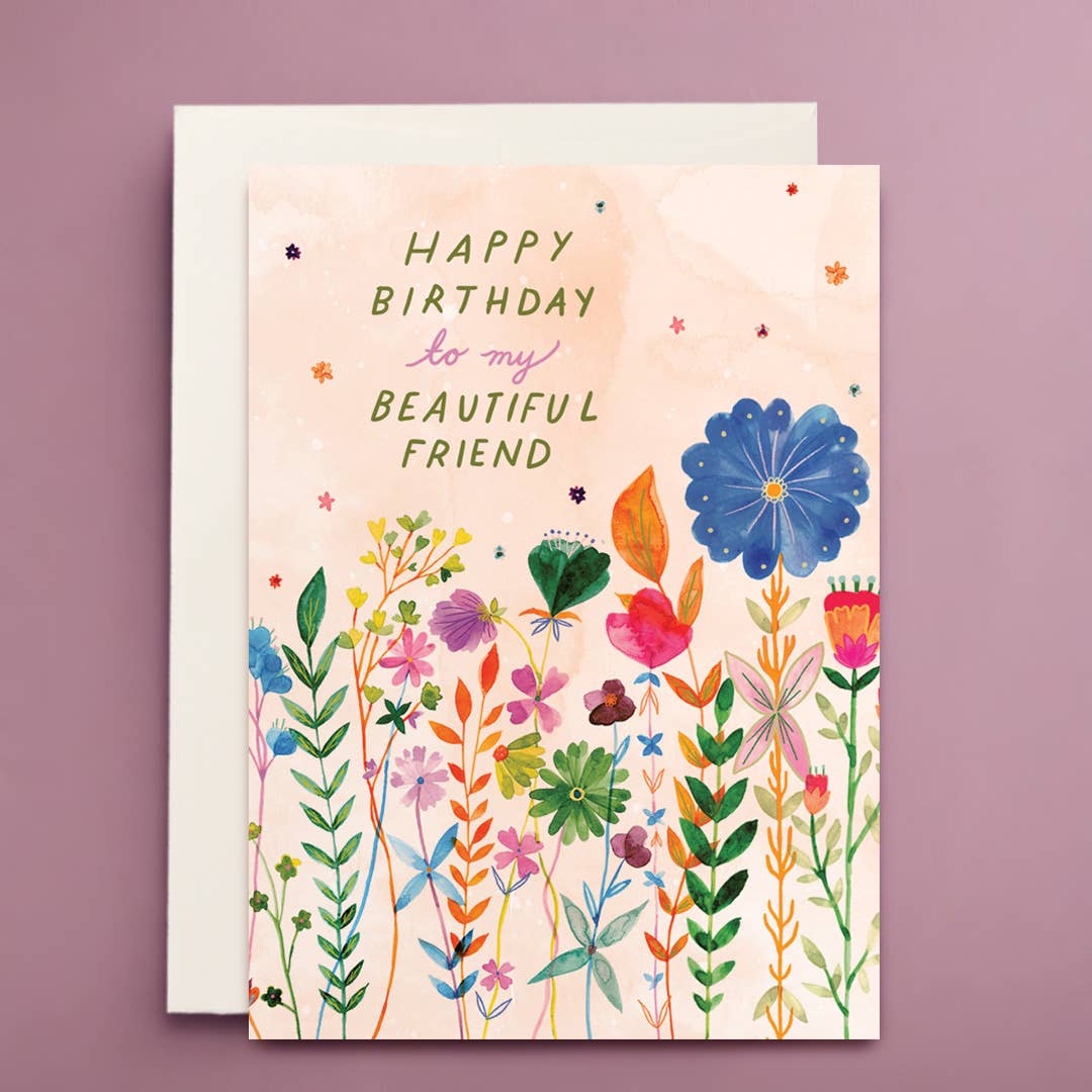 Beautiful Flowers Birthday Card