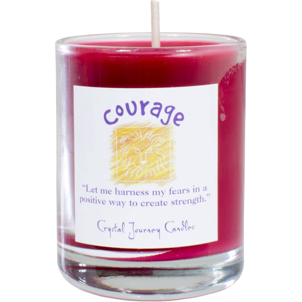 Soy Herbal Filled Votive- Courage