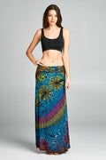 Tie-Dye Maxi Floor Length Skirt (TH-436)