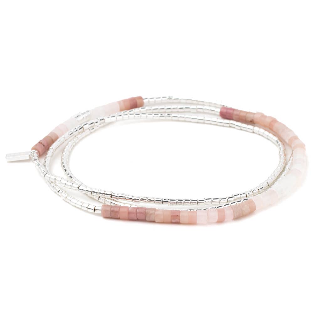 Ombre Stone Wrap: Sunrise/Silver (Bracelet, Anklet, or Necklace!)