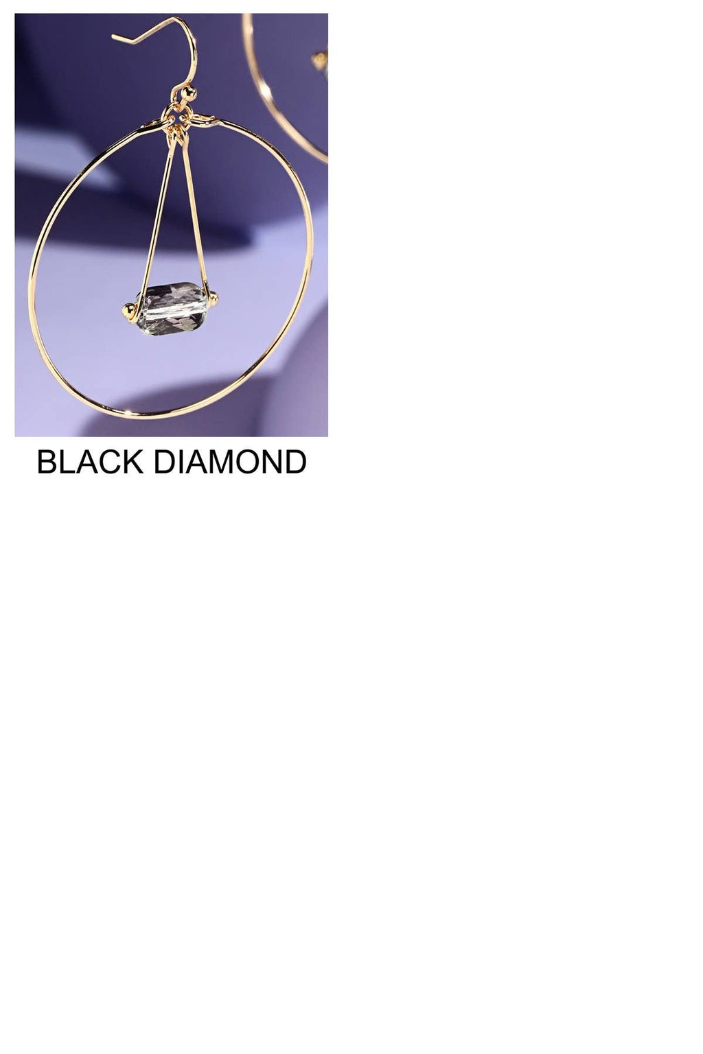 Single Bead Dangle Hoop Earrings
