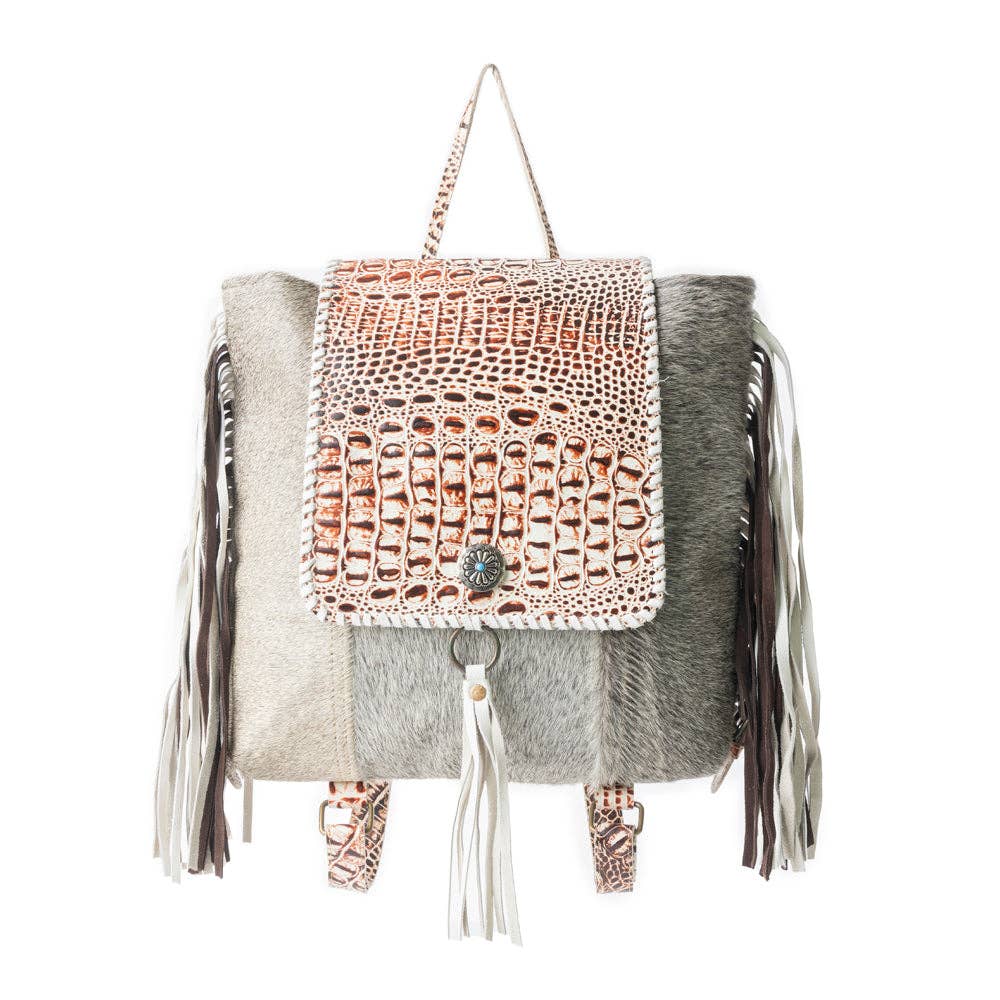 Smokey Backpack Leather & Hairon Bag