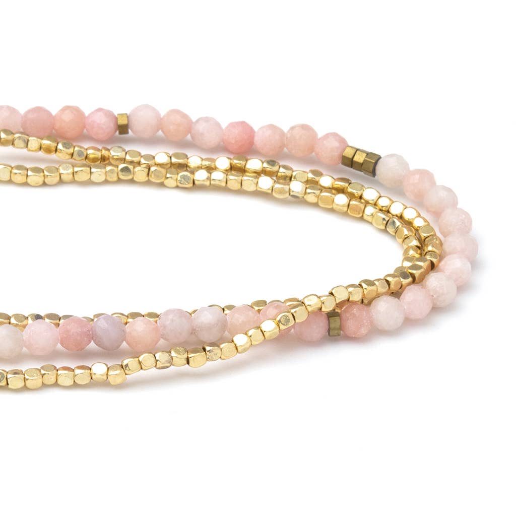 Delicate Stone: Pink Opal- Stone of Renewal (Bracelet or Necklace)