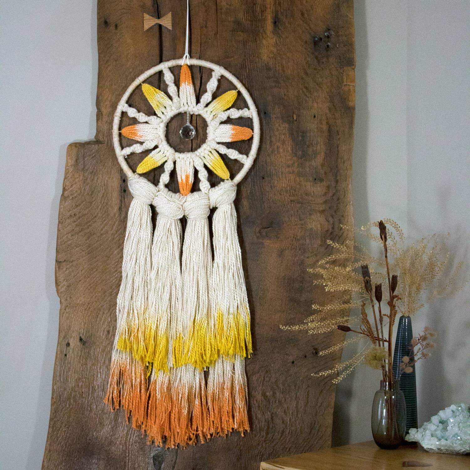 Orange Solar Rays Handcrafted Suncatcher