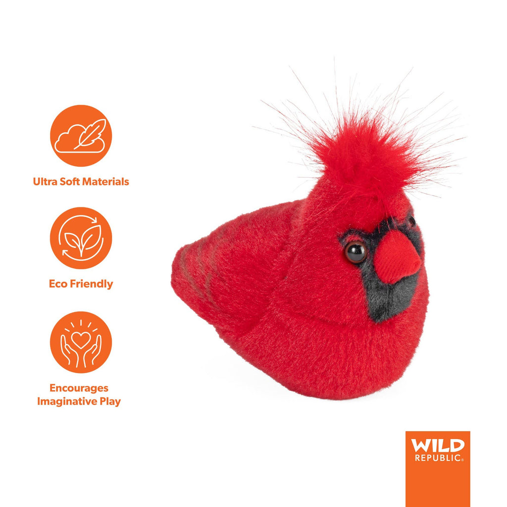 Audubon II Northern Cardinal Stuffed Animal W Sound 5.5"