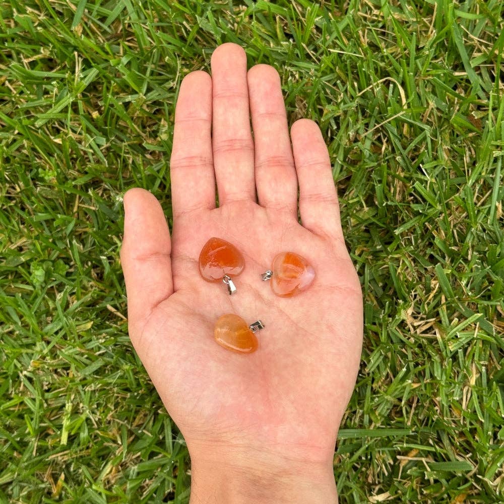 Heart Pendant - Carnelian