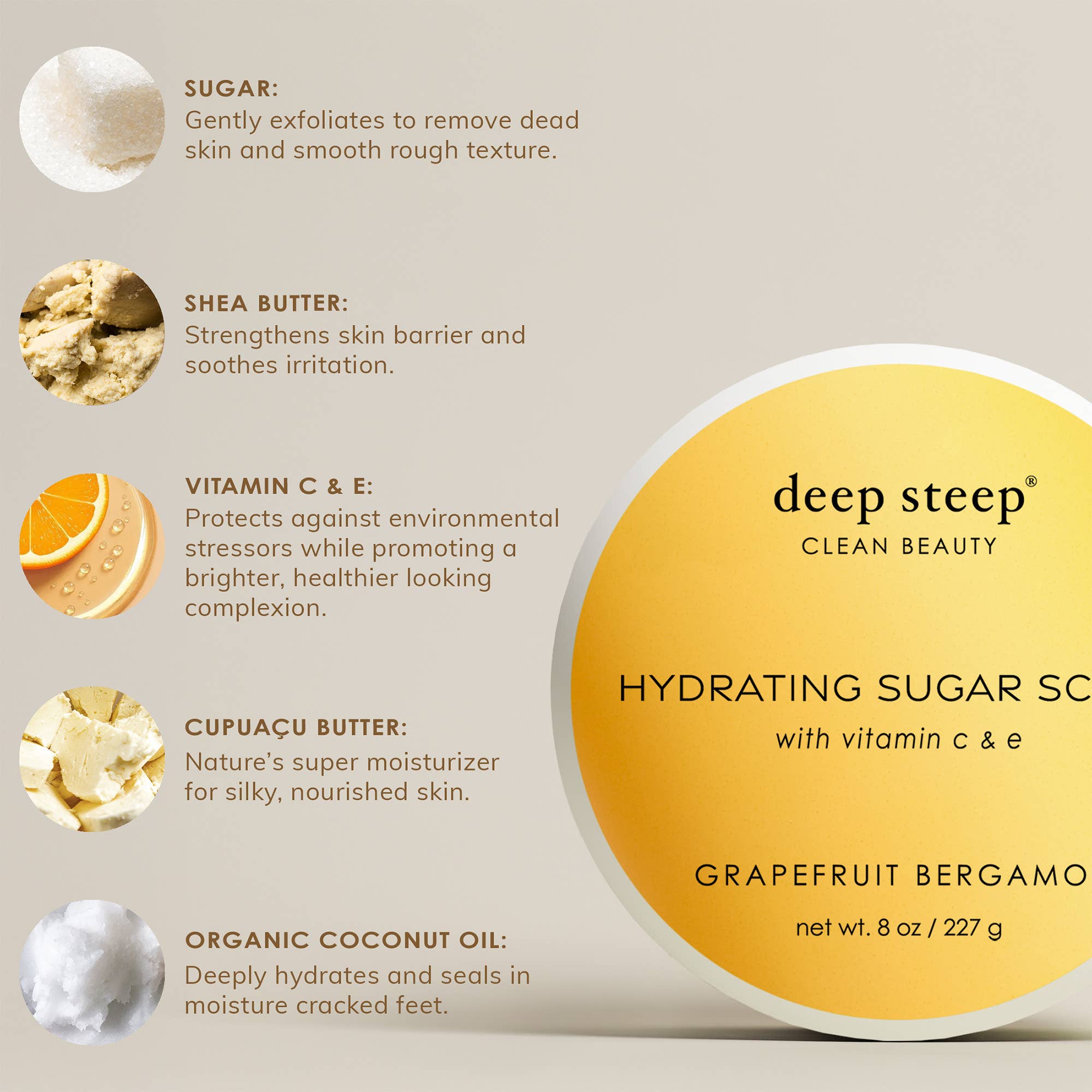 Honey Blossom Exfoliating and Smoothing Sugar Scrub 8oz
