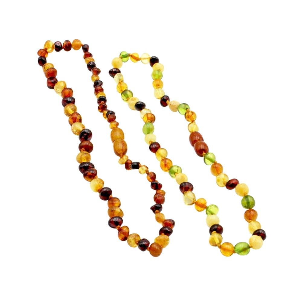 Amber Baby Teething Necklace- Multi-Colored