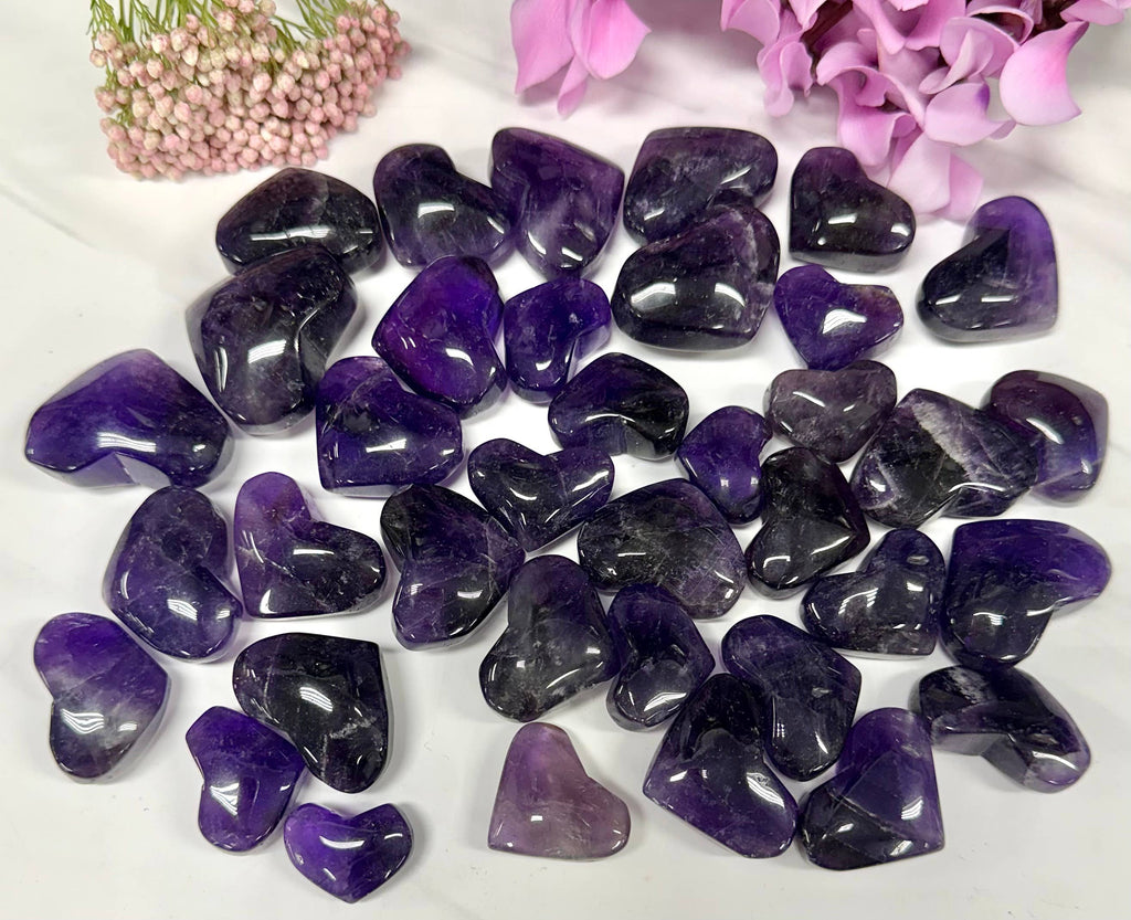 Deep Amethyst Heart Crystal Healing Energy