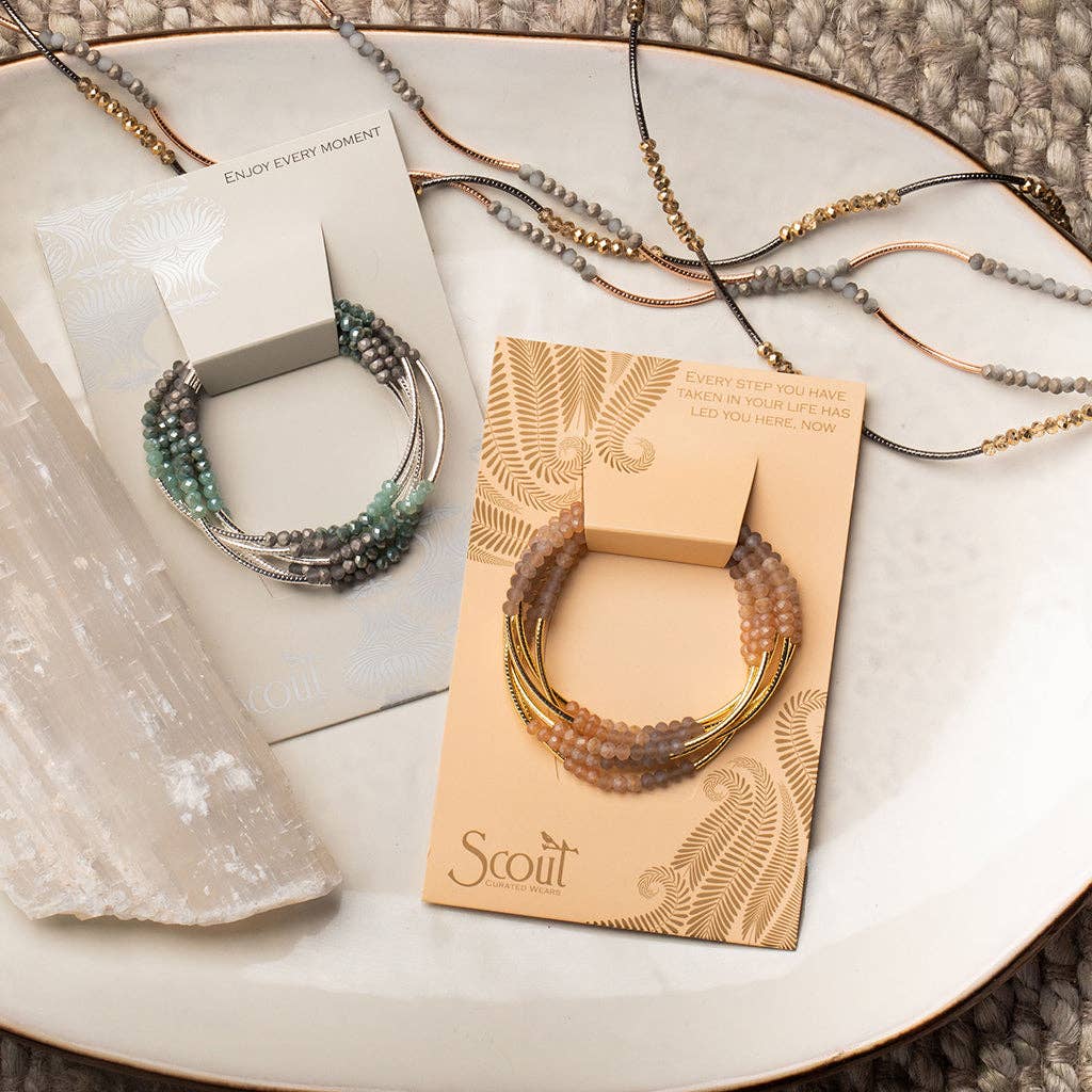 Scout Wrap: Marine/Silver (Bracelet or Necklace)