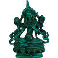 Turquoise Tara Resin Statue Antique 4"