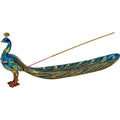 Shiny Peacock Polyresin Incense Holder