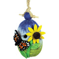 Monarch Butterfly Wool Felted Garden Birdhouse
