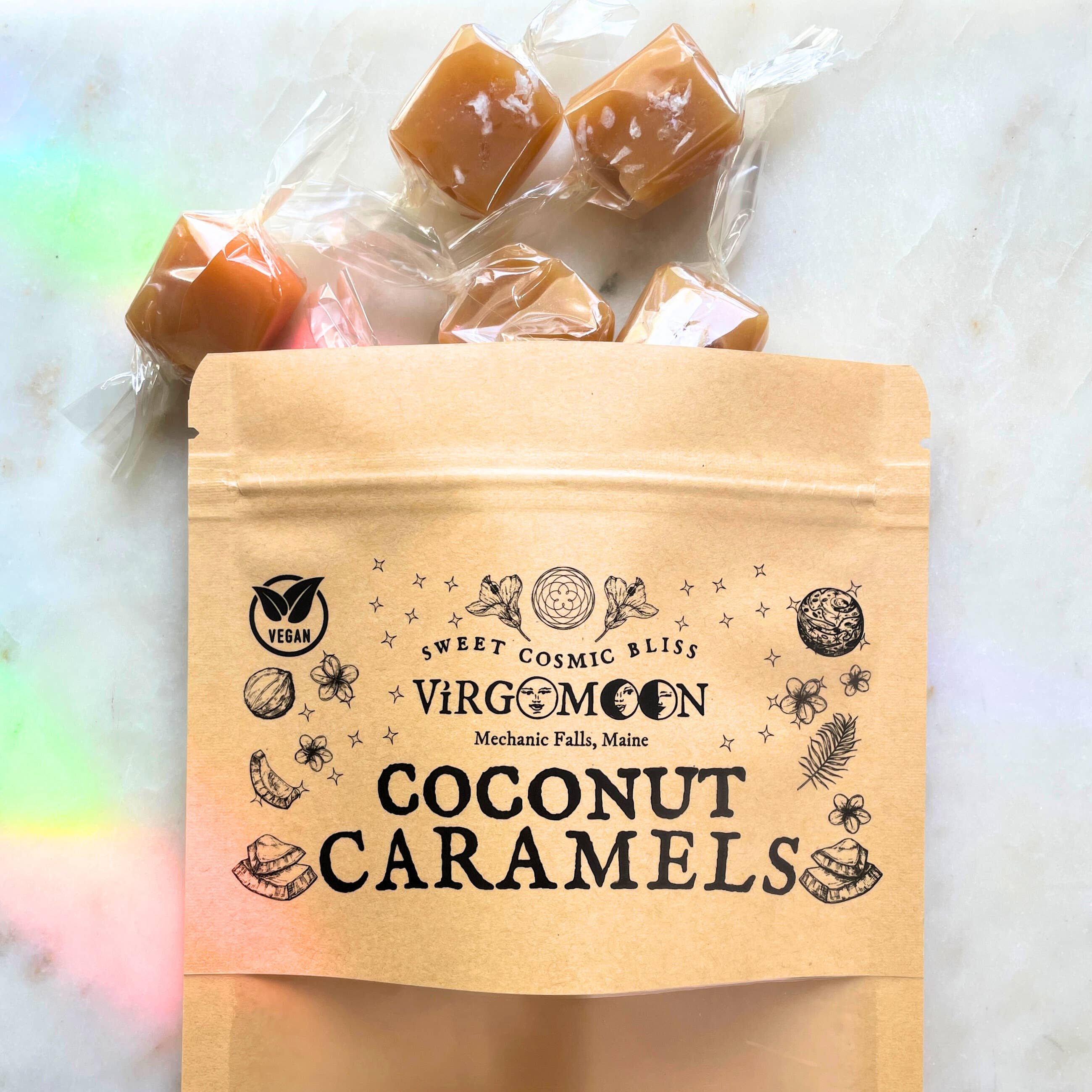 10pk Vegan Coconut Caramels - 100% Organic Ingredients