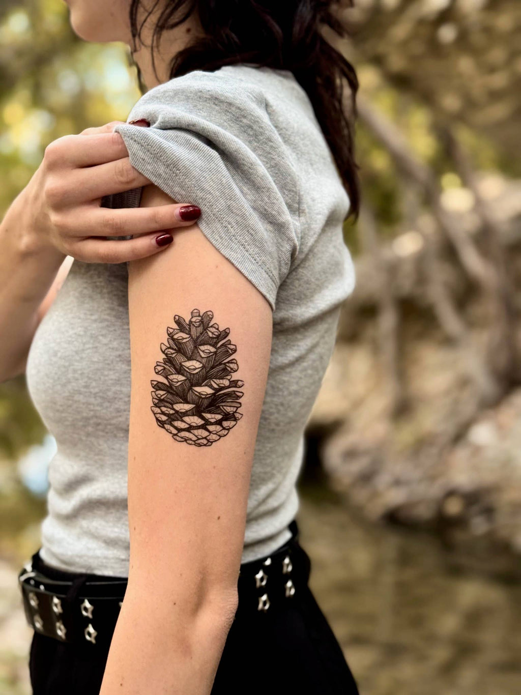 Pinecone Temporary Tattoo