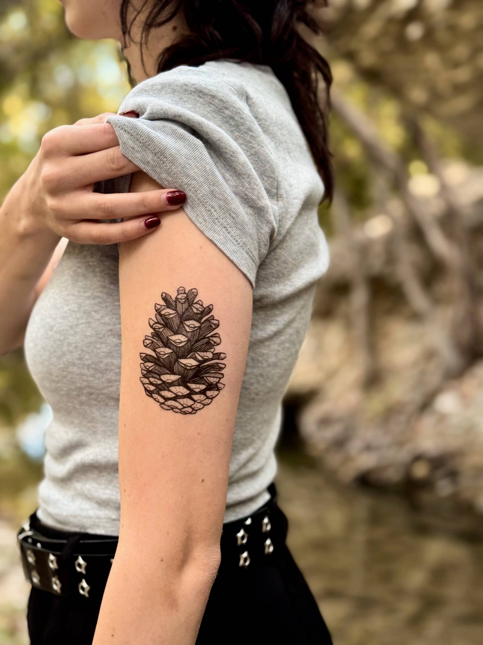Pinecone Temporary Tattoo