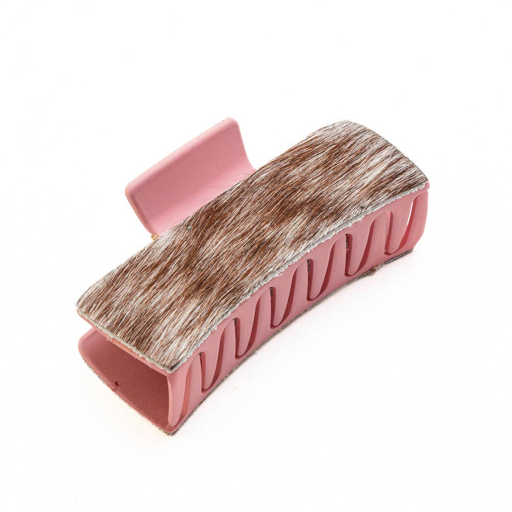 High Vista Hair Comb Clip In Pink & Brown