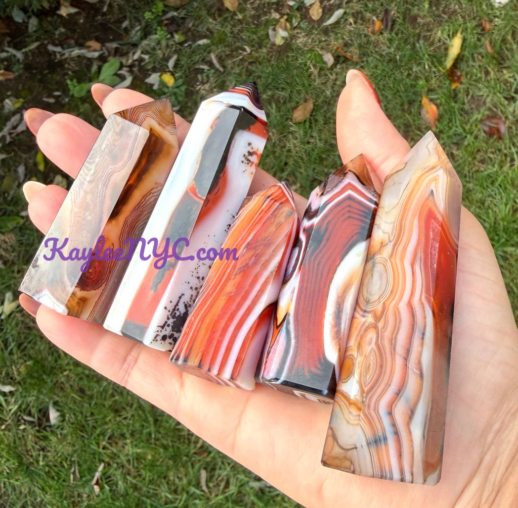 Sardonyx Obelisk Tower Point Crystal Healing
