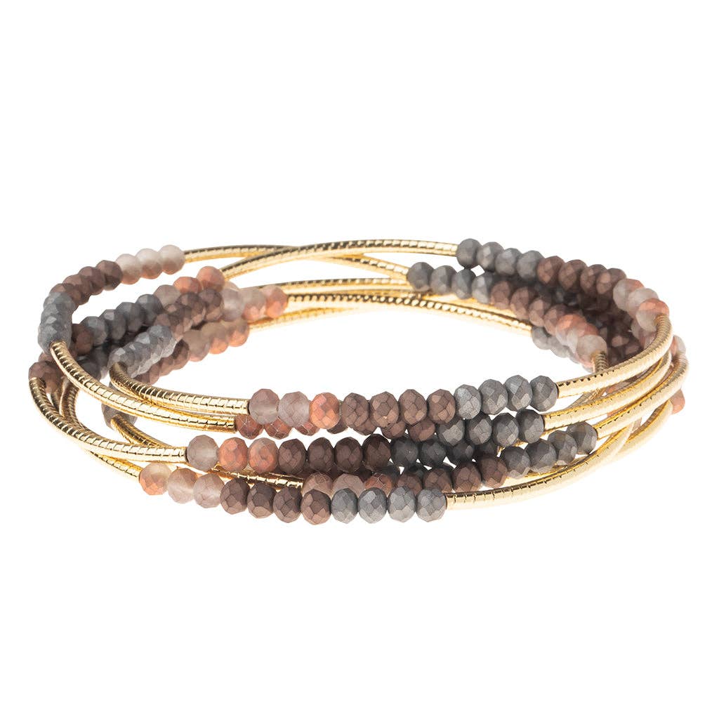 Scout Wrap: Matte Metallic Tri-Tone/Gold (Bracelet or Necklace)