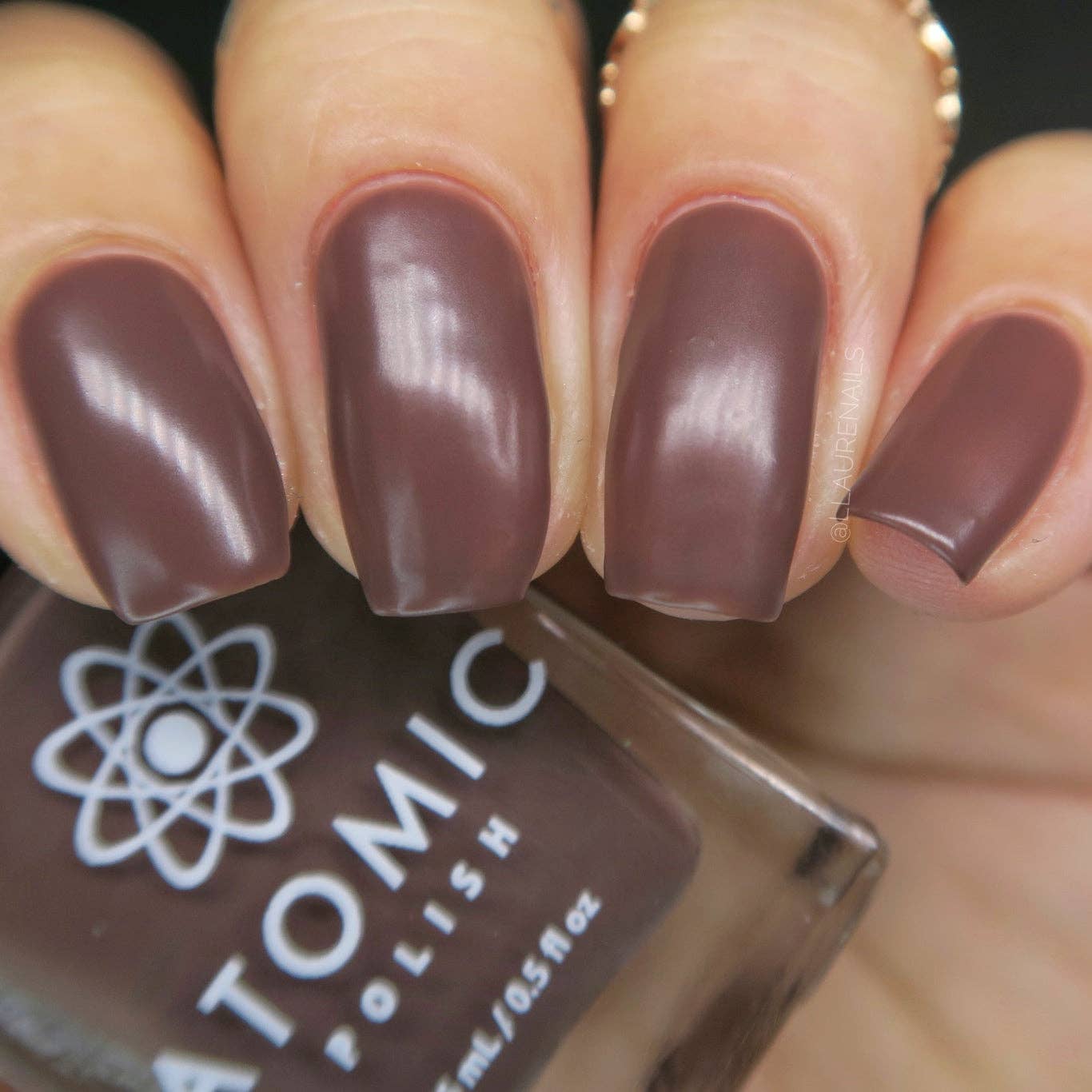 Astatine (At) Matte Brown Nail Polish