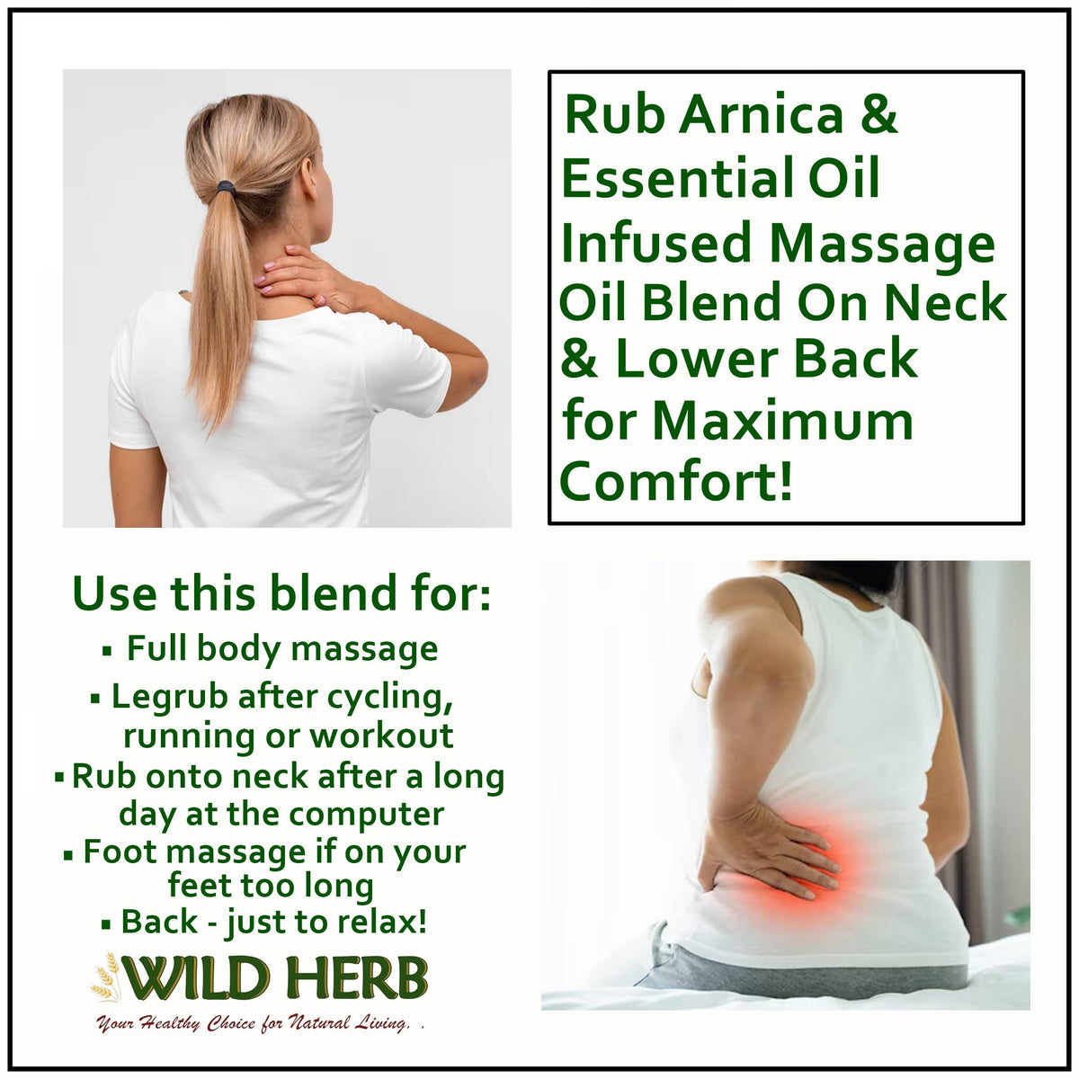 Intensive Arnica Massage Oil Comforts Calms Relaxes Muscles