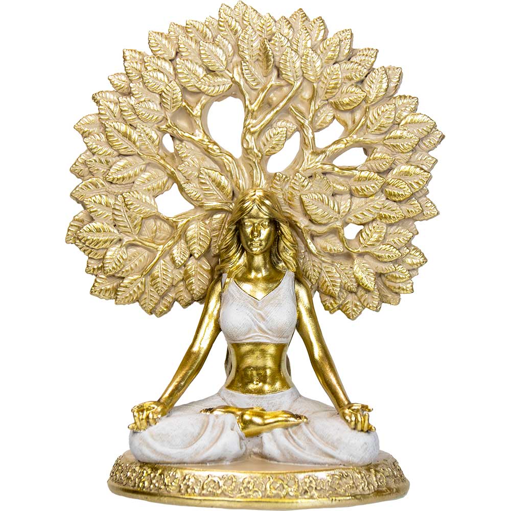 Yogi Tree of Life Polyresin Statue 5.5”