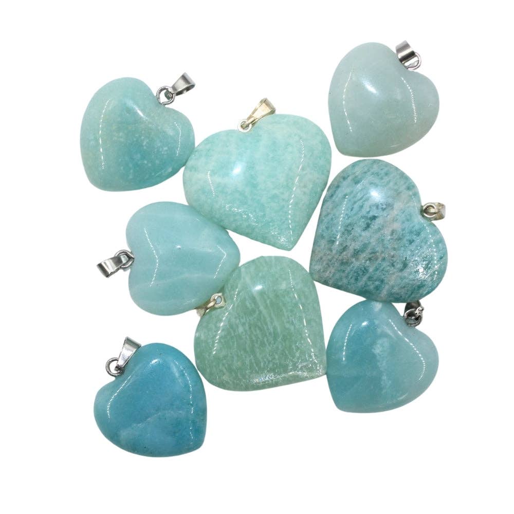 Heart Pendant - Amazonite