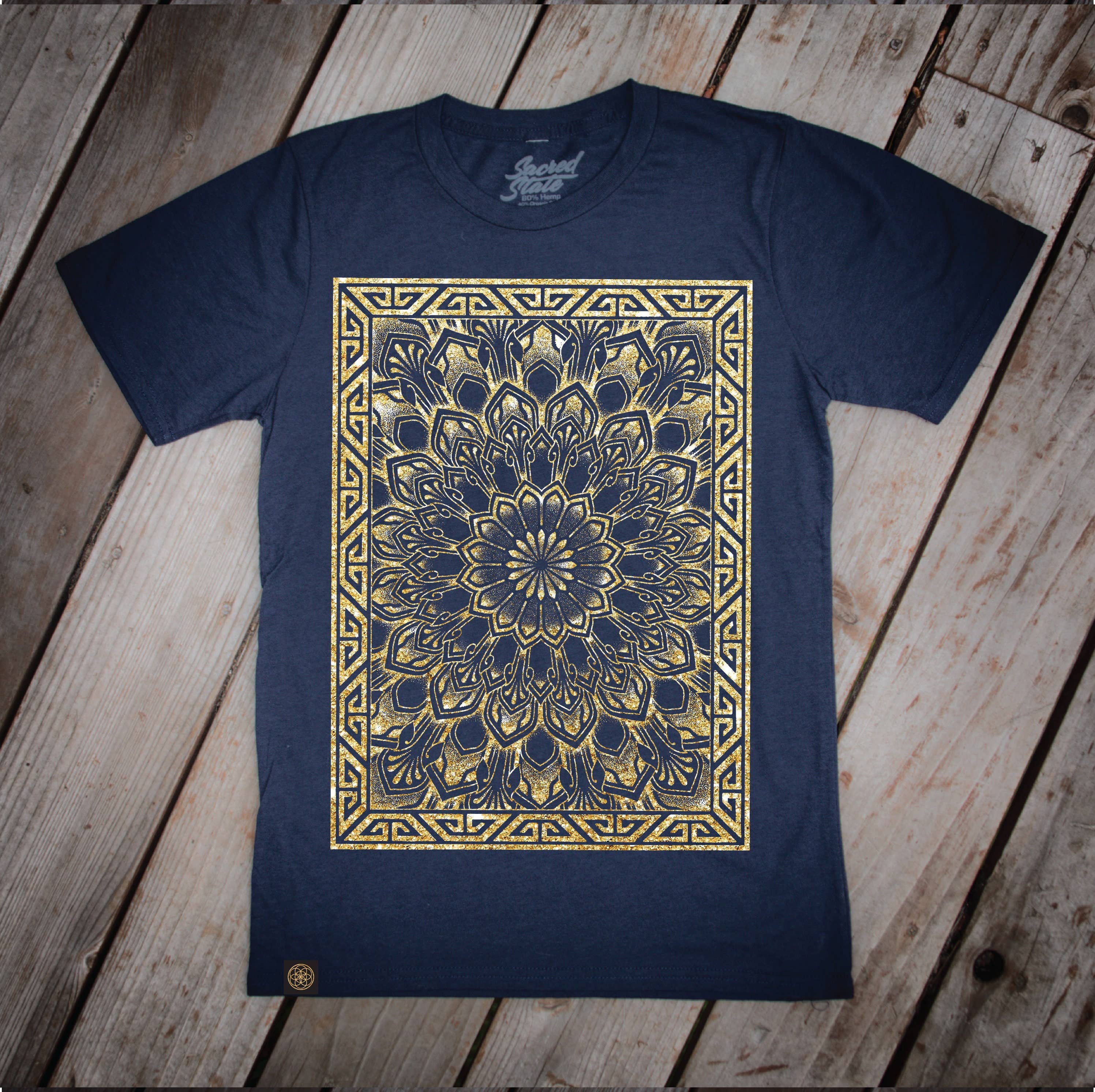 Abstraction Hemp Sacred Geometry Tattoo Dot Work Tee USA