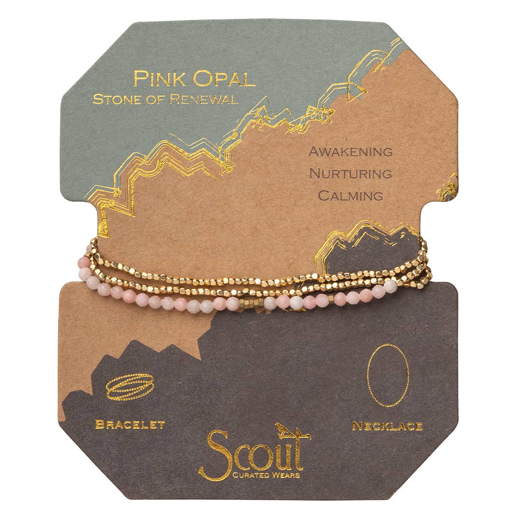 Delicate Stone: Pink Opal- Stone of Renewal (Bracelet or Necklace)