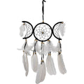 Dreamcatcher: Black Triple Moon & White Feathers (Each)