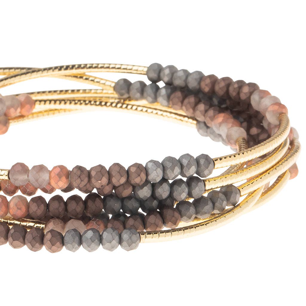 Scout Wrap: Matte Metallic Tri-Tone/Gold (Bracelet or Necklace)