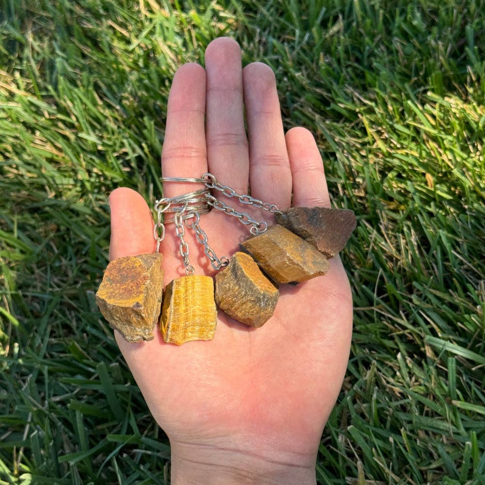 Keychain - Raw Tiger's Eye