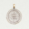 VEDA- Hindu Bronze Pendant Necklace - Sri Yantra
