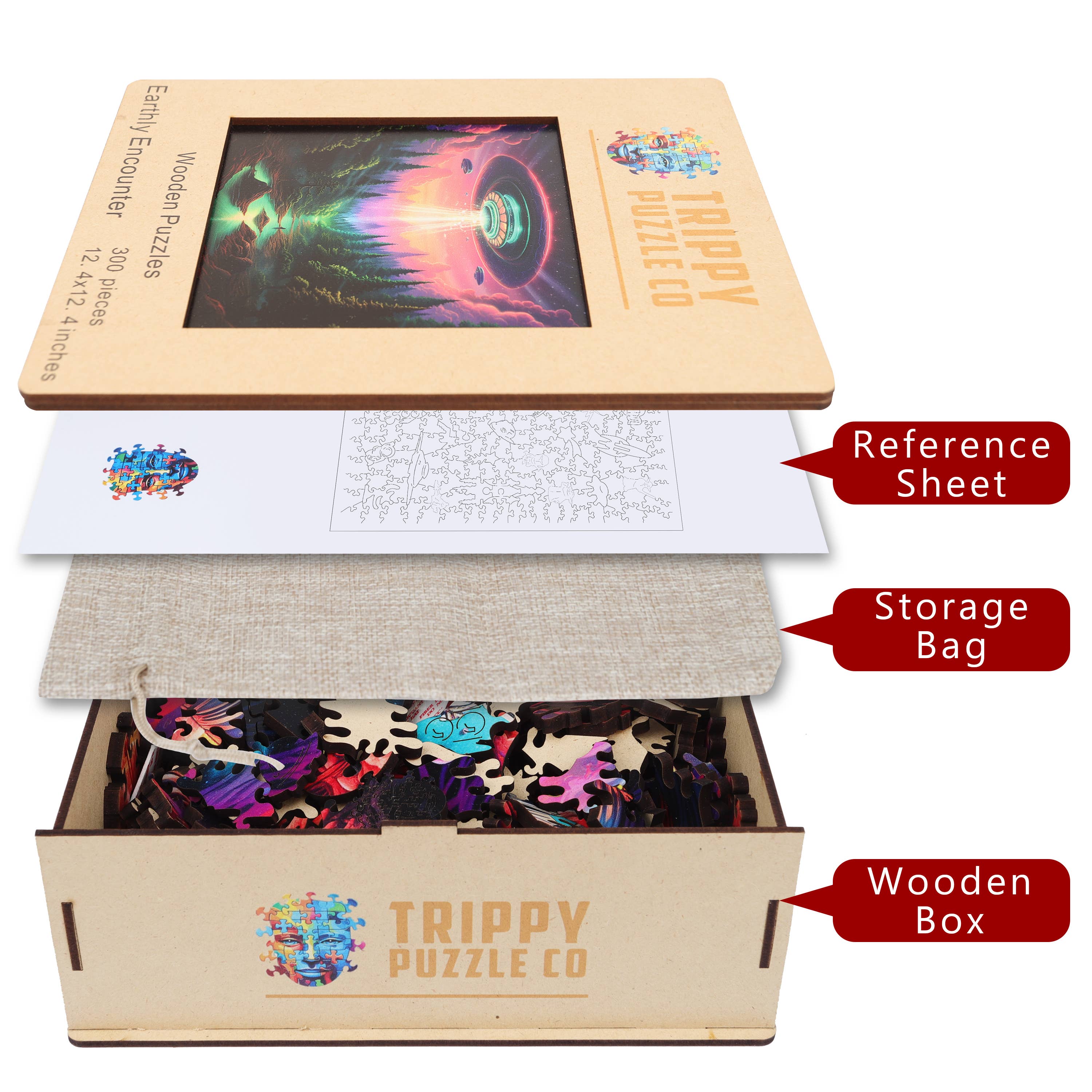 Earthly Encounter Wooden Jigsaw Puzzle 300PC