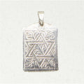 Judaic Pewter Pendant Necklace - Star Of David