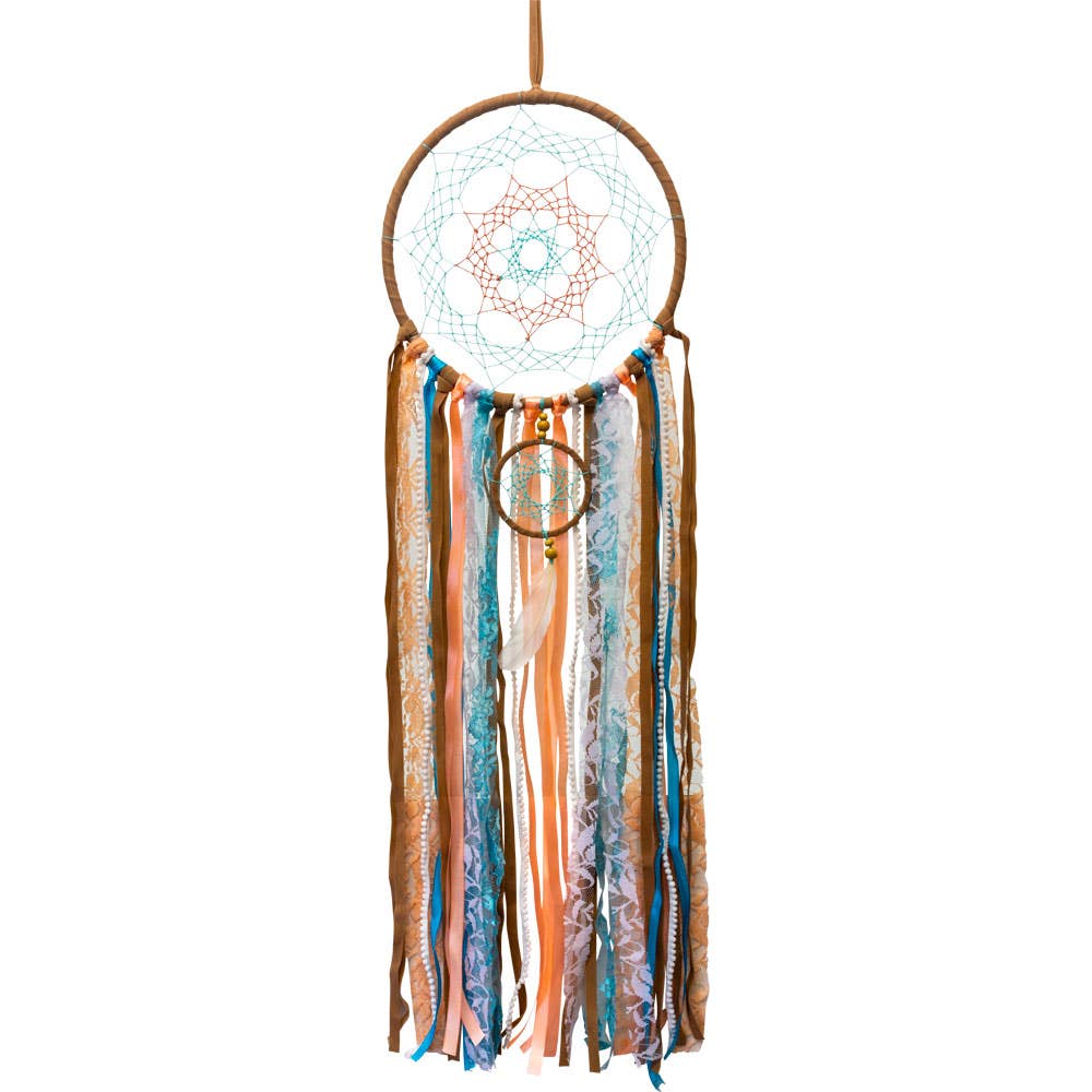Dreamcatcher: Boho Brown Orange Lace Beauty