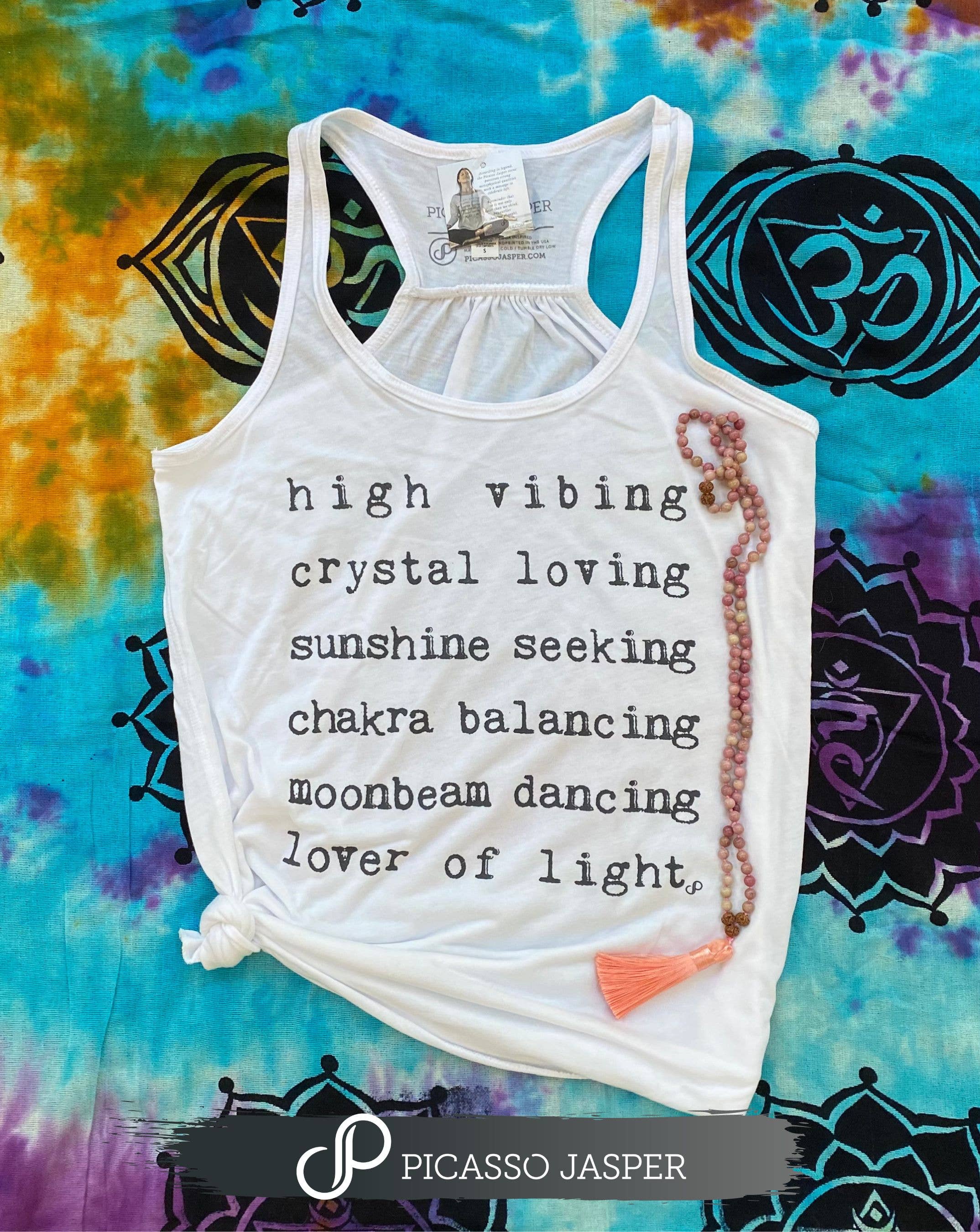 White Flowy Tank: Lover of Light