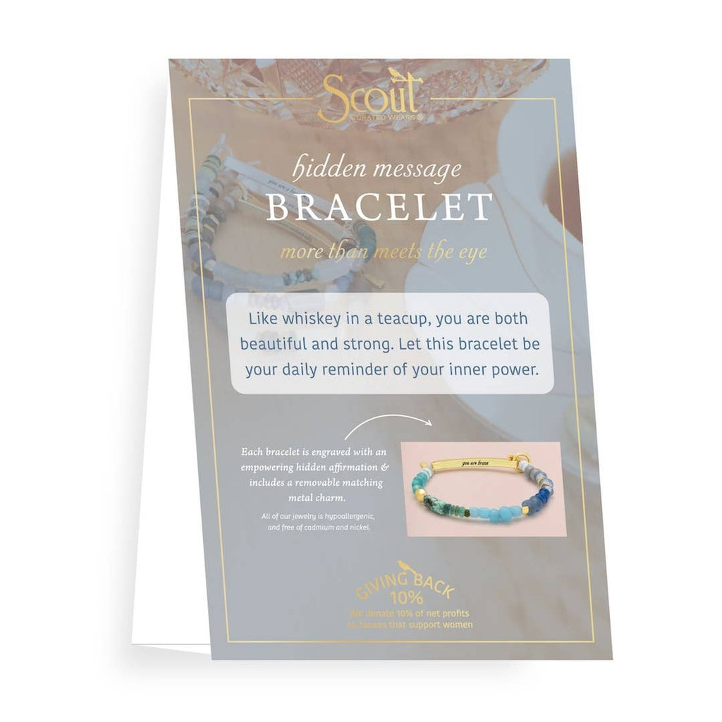 Hidden Message Bracelet: Strong/Opalite/Silver