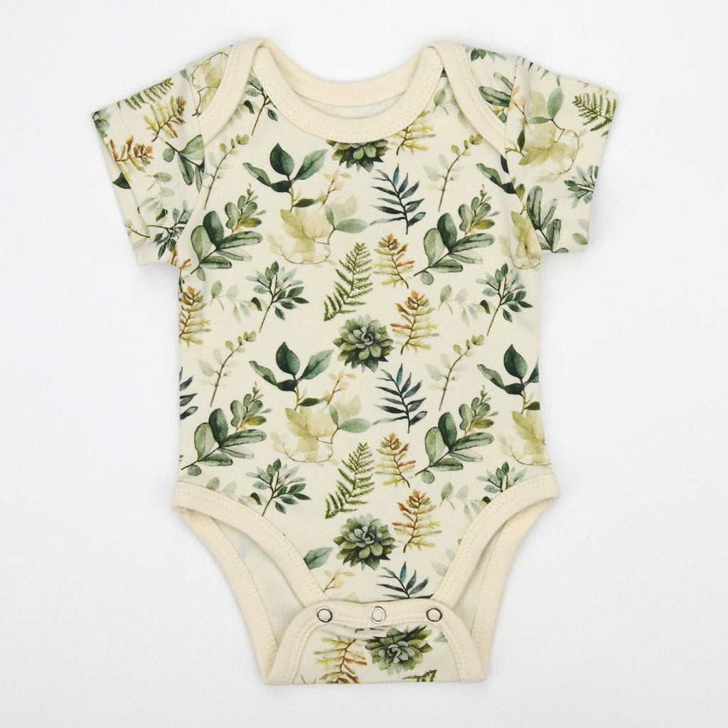 Organic Cotton Short Sleeve Baby Bodysuit, Ivy