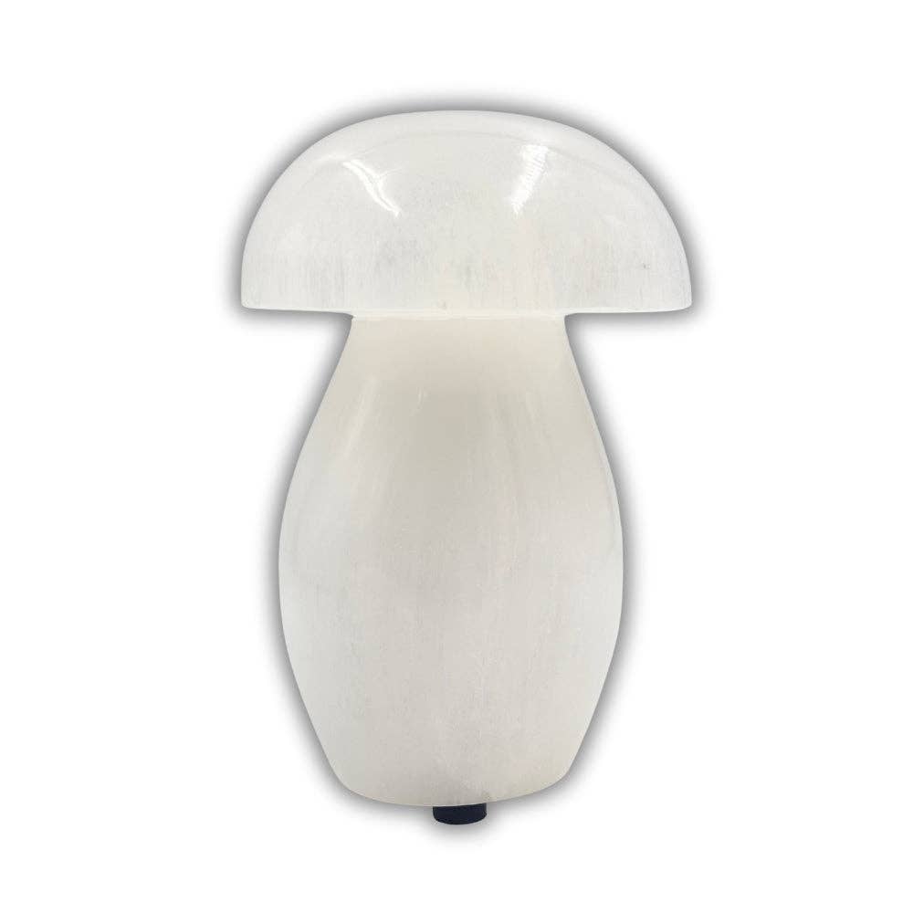 Selenite - Lamp, Large Mushroom