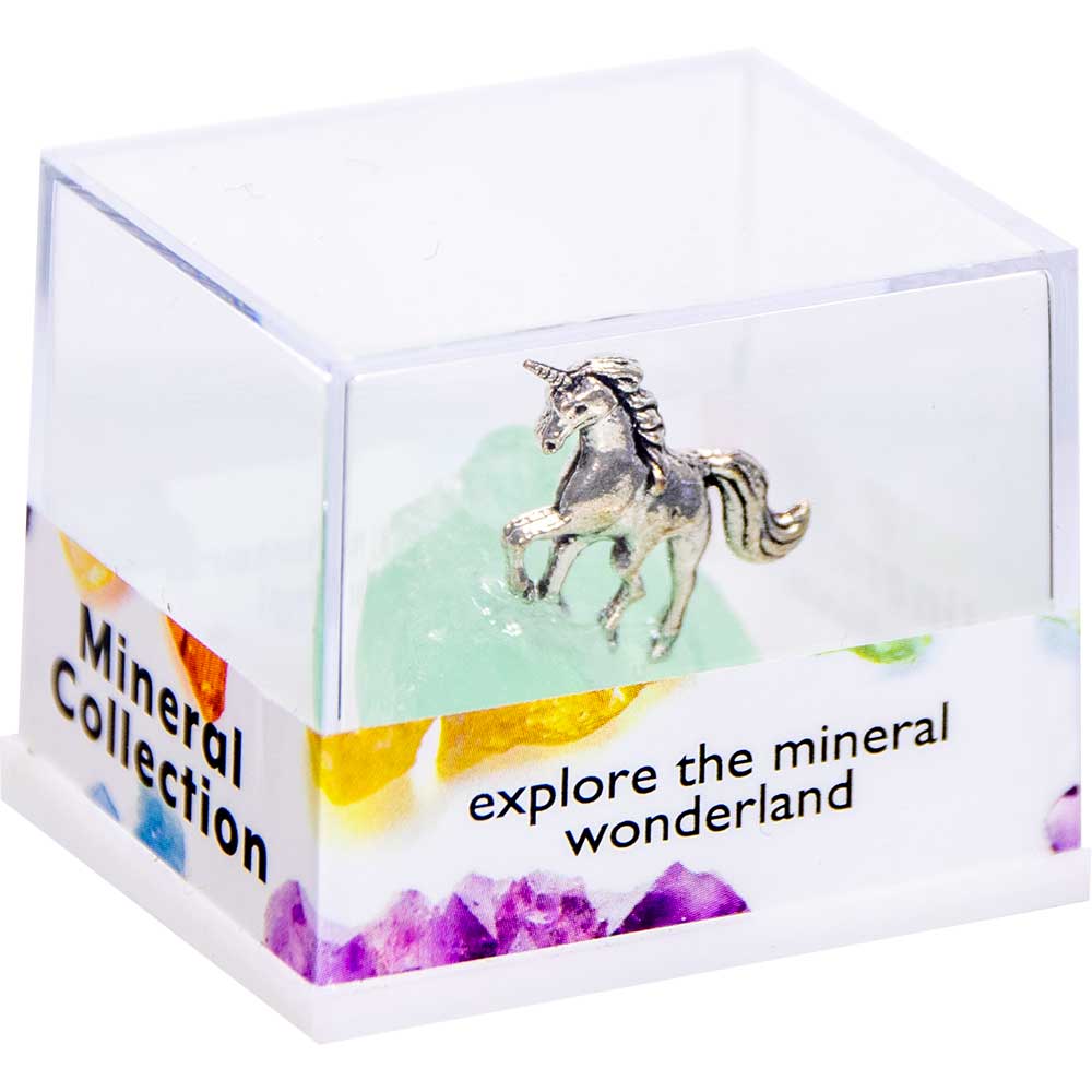 Gemstone Crystal Chunk with Pewter Animal