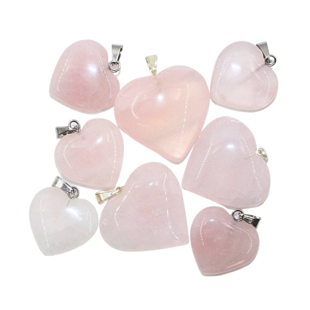 Heart Pendant - Rose Quartz