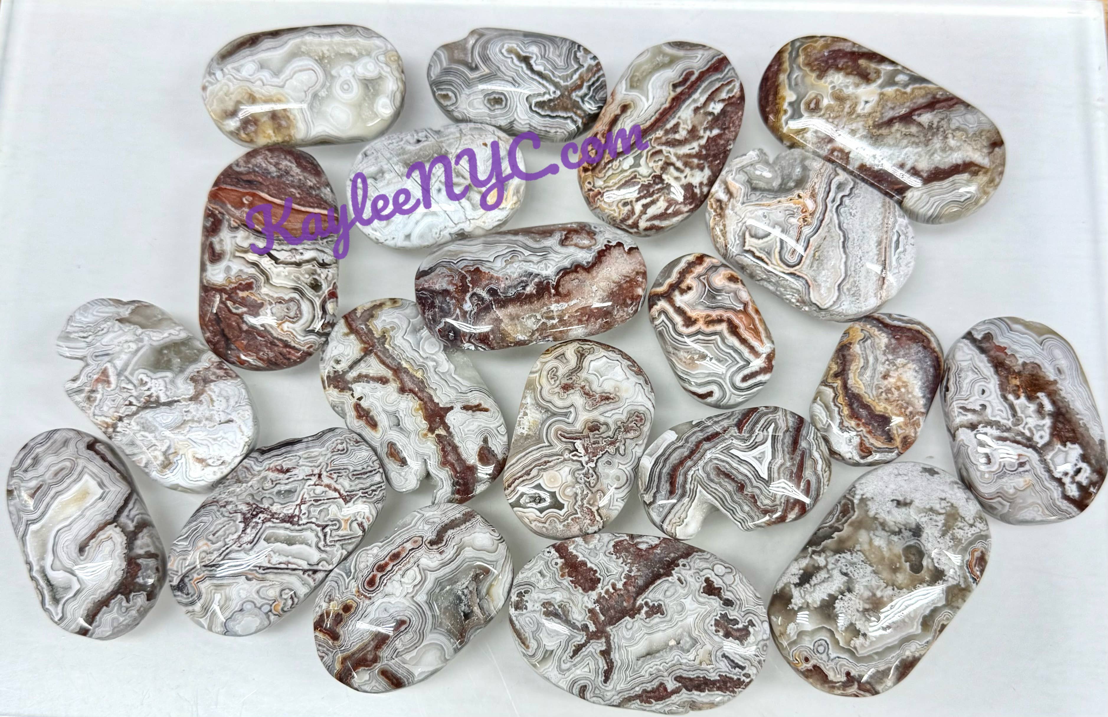 Mexican Lace Agate Palm Stone