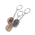 Keychain - Raw Agate Geode