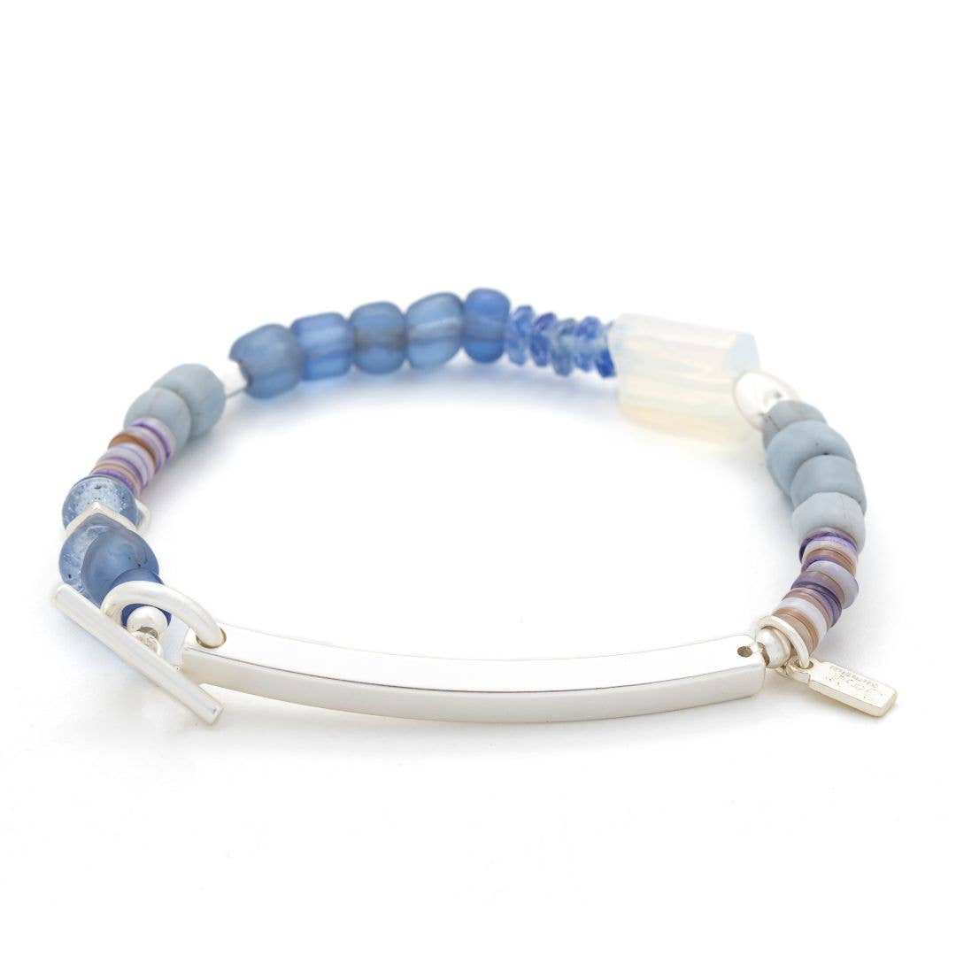 Hidden Message Bracelet: Strong/Opalite/Silver
